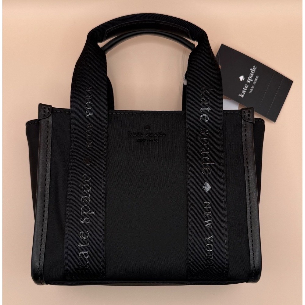 Kate Spade‎ New York Kip Mini Tote Black Nylon Crossbody Bag KL933 NWT